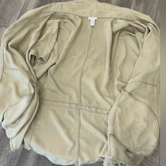 Chicos Women’s Faux Suede Open-Front, Cardigan. - Picture 6 of 9